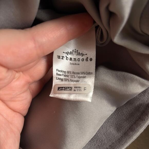 ASOS Urbancode London Suede Moto Biker Jacket in Gray Size UK 14 US 10 - Picture 13 of 16